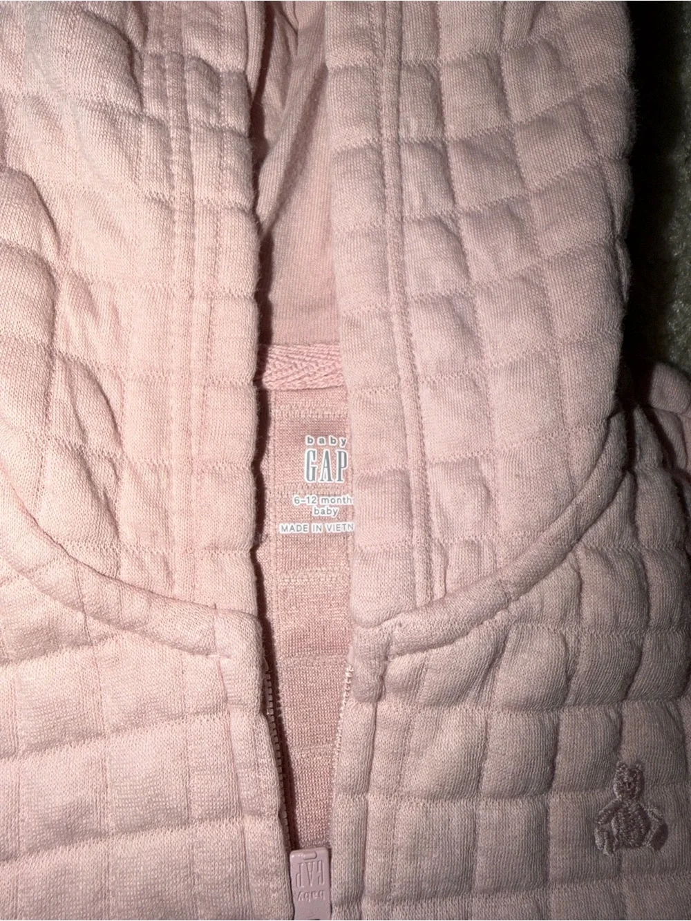 GAP Pink Quilted Baby Hoodie & Pants Matching Set